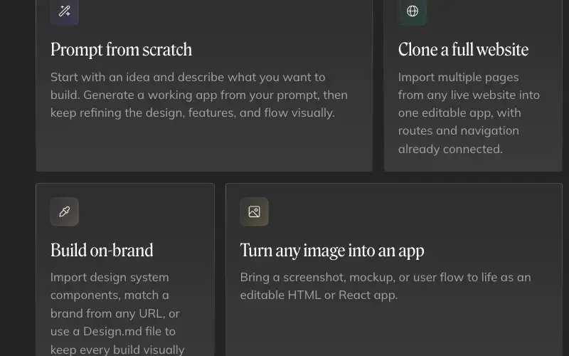 Screenshot of animaapp.com, further down the homepage