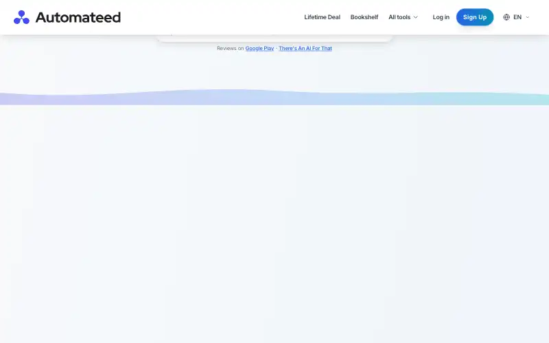 Screenshot of automateed.com, further down the homepage