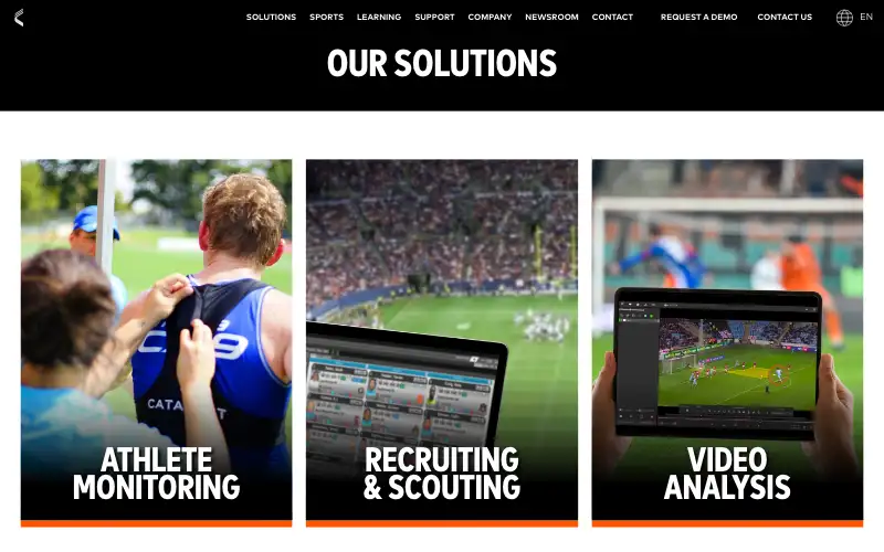 Screenshot of catapult.com, further down the homepage