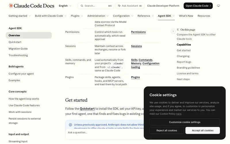 Screenshot of code.claude.com, further down the homepage