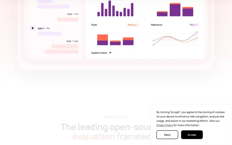 Screenshot of evidentlyai.com, further down the homepage