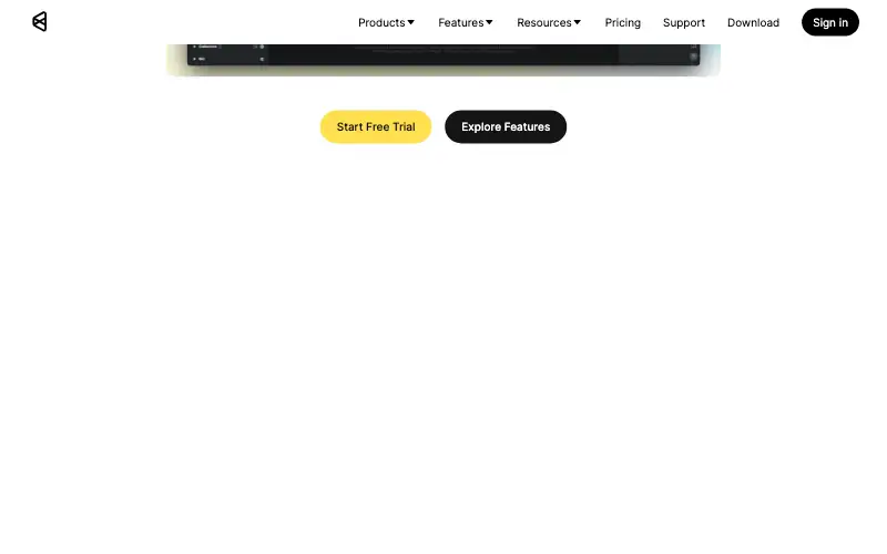Screenshot of evoto.ai, further down the homepage