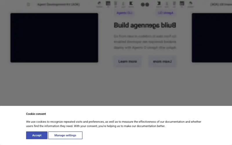 Screenshot of adk.dev, further down the homepage