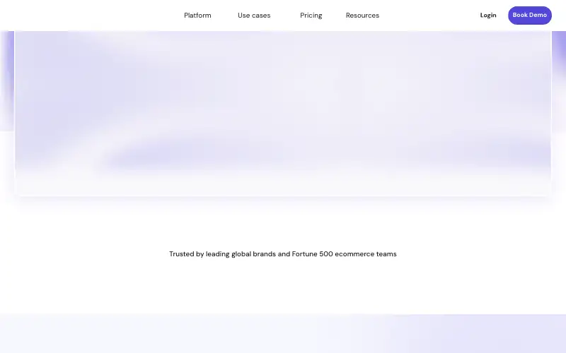 Screenshot of hypotenuse.ai, further down the homepage