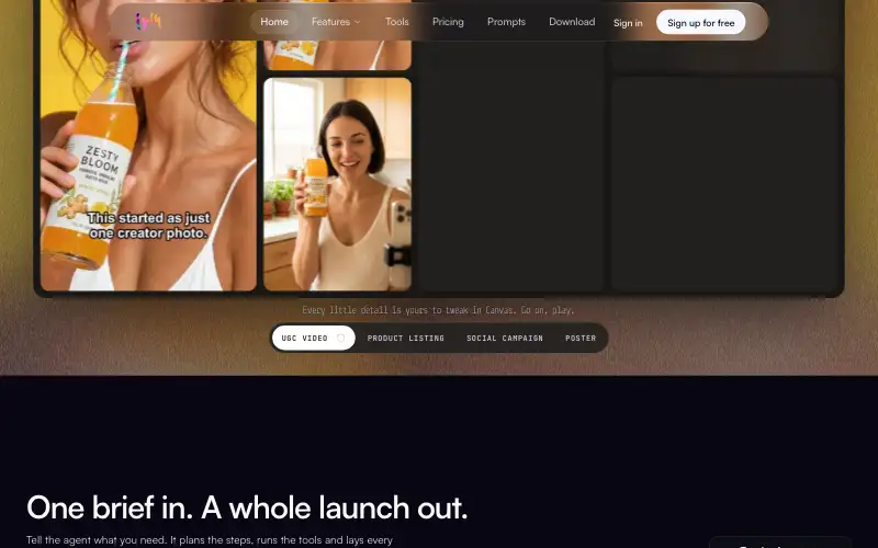 Screenshot of igly.ai, further down the homepage