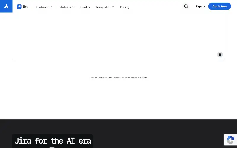 Screenshot of atlassian.com, further down the homepage