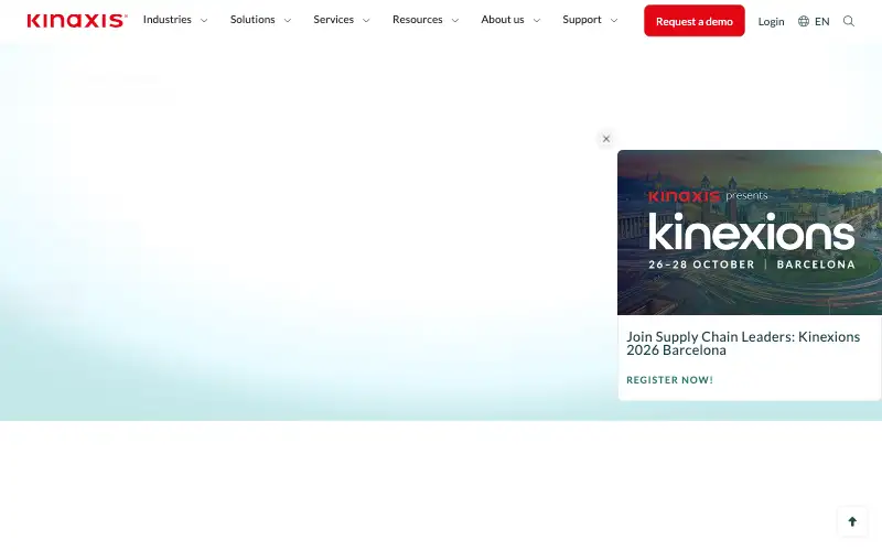 Screenshot of kinaxis.com, further down the homepage