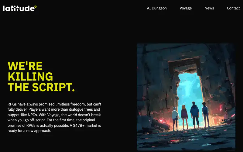 Screenshot of latitude.io, further down the homepage