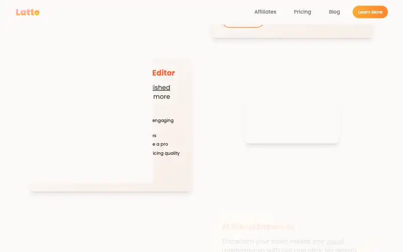 Screenshot of latte.social, further down the homepage