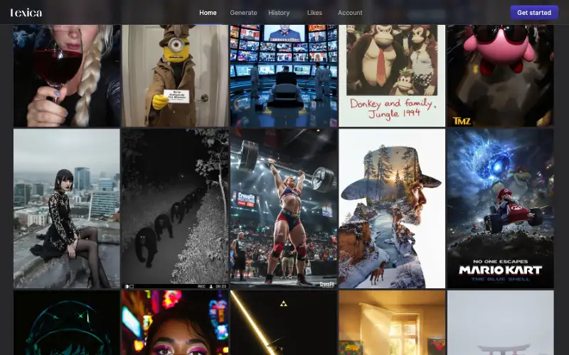 Screenshot of lexica.art, further down the homepage
