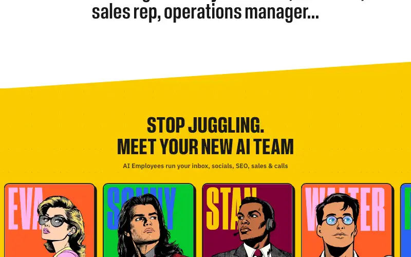 Screenshot of marblism.com, further down the homepage