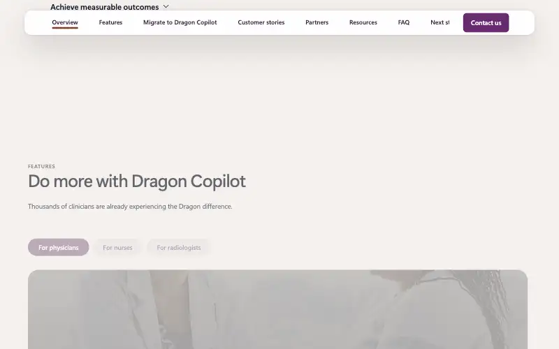 Screenshot of microsoft.com, further down the homepage
