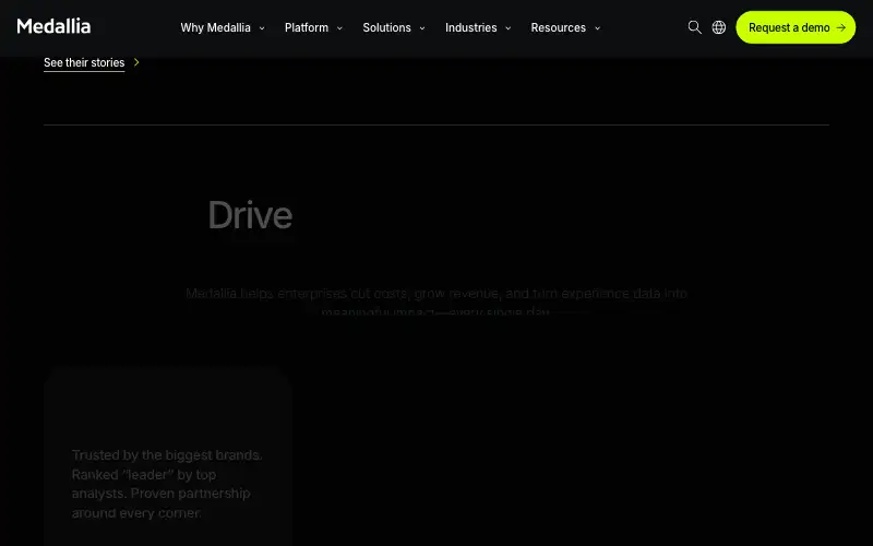 Screenshot of monkeylearn.com, further down the homepage