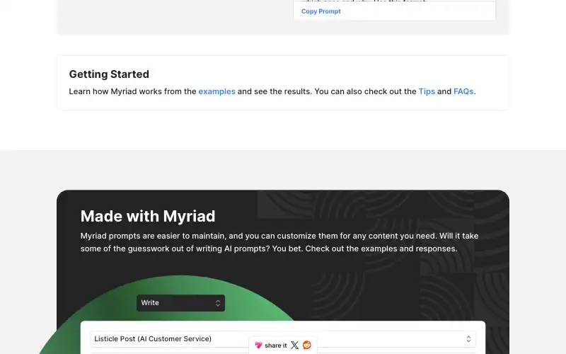 Screenshot of namepepper.com, further down the homepage