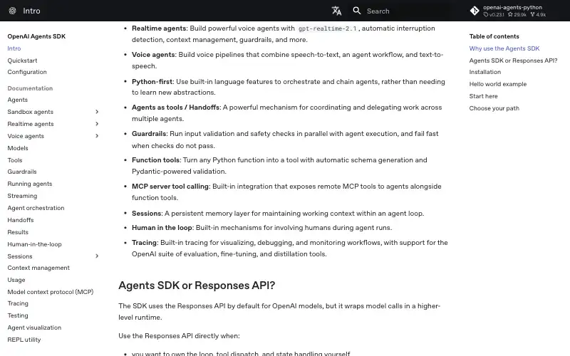 Screenshot of openai.github.io, further down the homepage