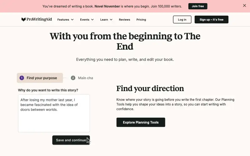 Screenshot of prowritingaid.com, further down the homepage