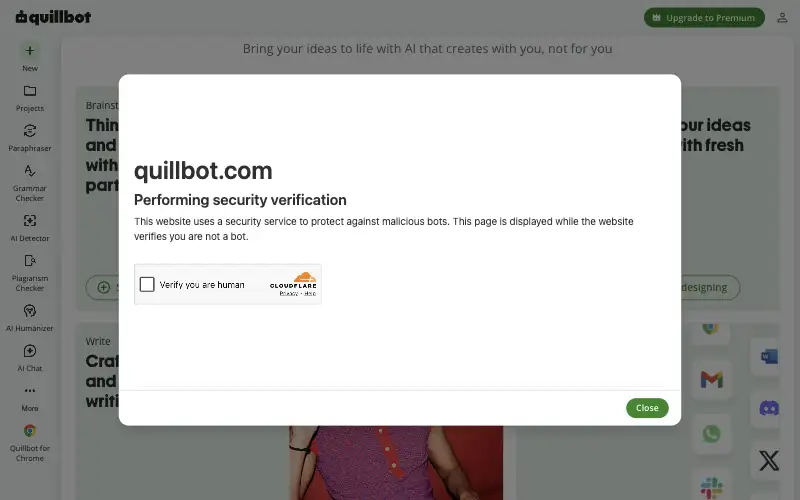 Screenshot of quillbot.com, further down the homepage