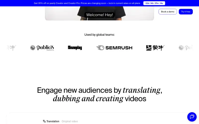Screenshot of rask.ai, further down the homepage