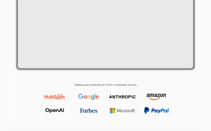 Screenshot of rezi.ai, further down the homepage