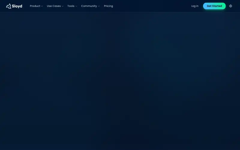 Screenshot of sloyd.ai, further down the homepage