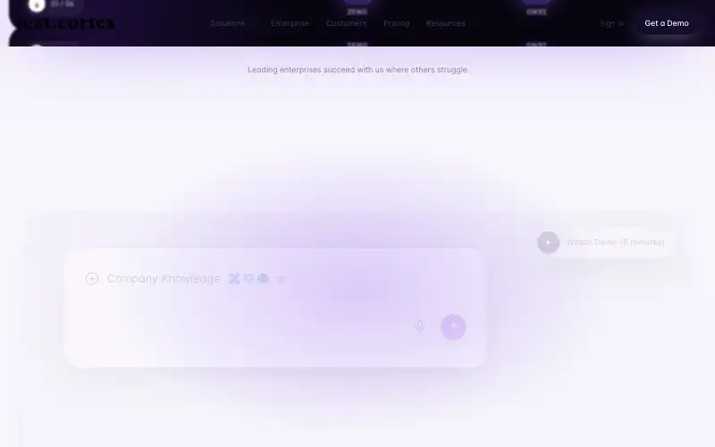 Screenshot of textcortex.com, further down the homepage