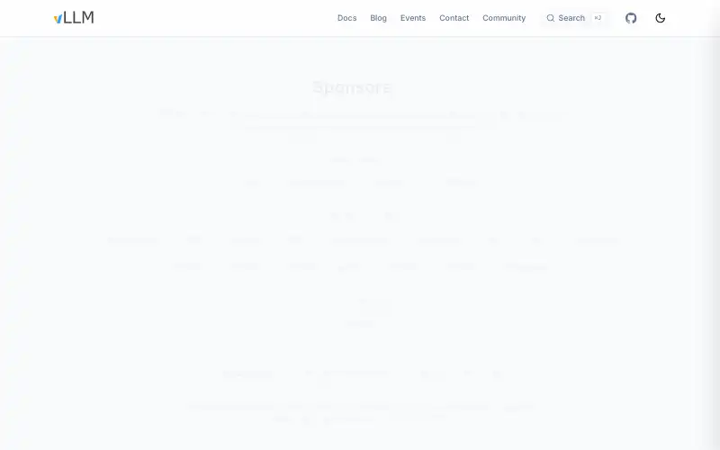 Screenshot of vllm.ai, further down the homepage