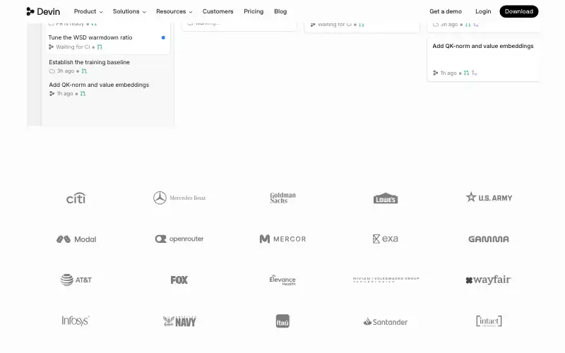 Screenshot of codeium.com, further down the homepage