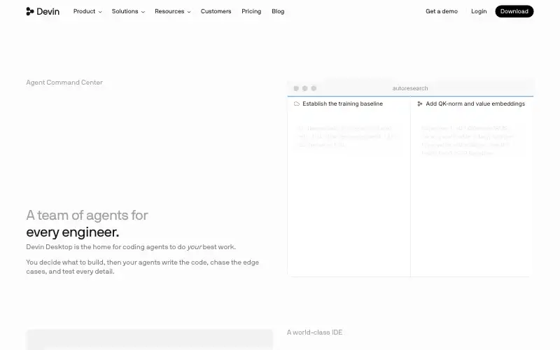Screenshot of codeium.com, further down the homepage